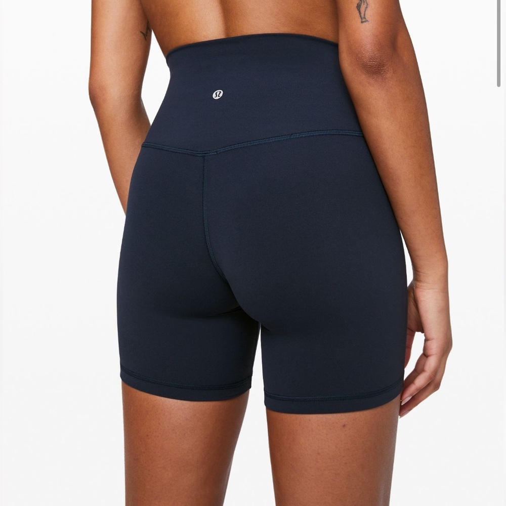 Lulu Align Navy Bike Shorts
